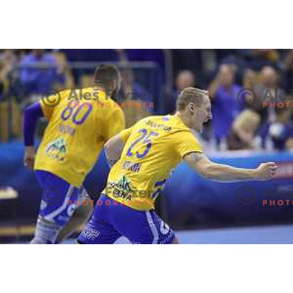 in action during handball match between Celje Pivovarna Lasko (SLO) and Zagreb (CRO) in Velux EHF Champions League 2018/19, played in Zlatorog Arena, Celje, Slovenia on November 18, 2018