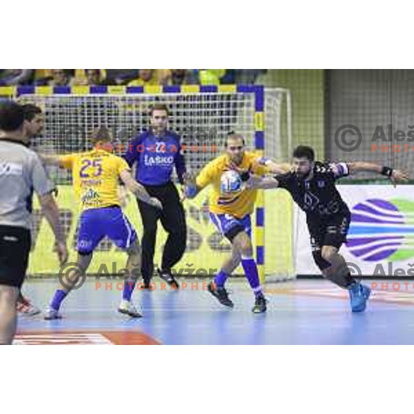 William Accambray in action during handball match between Celje Pivovarna Lasko (SLO) and Zagreb (CRO) in Velux EHF Champions League 2018/19, played in Zlatorog Arena, Celje, Slovenia on November 18, 2018