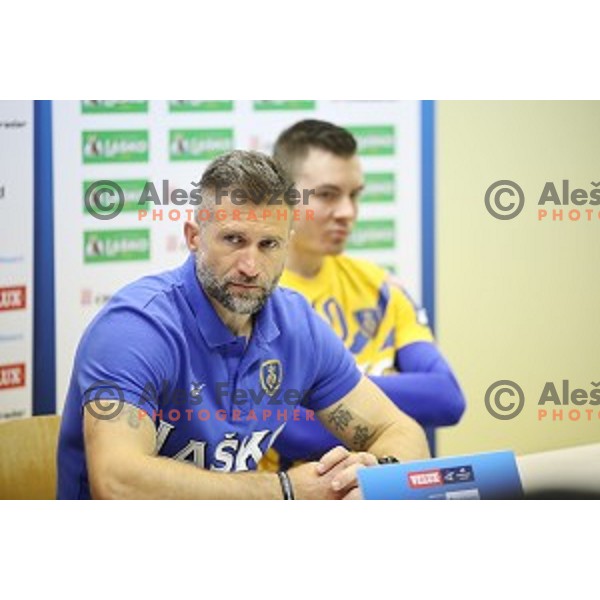 Tomaz Ocvirk during handball match between Celje Pivovarna Lasko (SLO) and Zagreb (CRO) in Velux EHF Champions League 2018/19, played in Zlatorog Arena, Celje, Slovenia on November 18, 2018