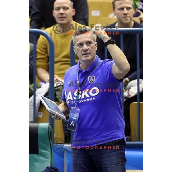 Ales Anzic in action during handball match between Celje Pivovarna Lasko (SLO) and Zagreb (CRO) in Velux EHF Champions League 2018/19, played in Zlatorog Arena, Celje, Slovenia on November 18, 2018