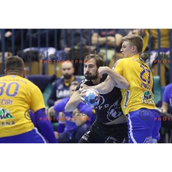 in action during handball match between Celje Pivovarna Lasko (SLO) and Zagreb (CRO) in Velux EHF Champions League 2018/19, played in Zlatorog Arena, Celje, Slovenia on November 18, 2018