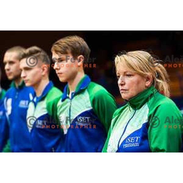 Andreja Ojstersek Urh, head coach of Slovenia prior to table tennis European Championship 2019 qualifier match between Slovenia and Romania, played in Sports venue Osnovna sola 3, Murska Sobota, Slovenia on November 20, 2018