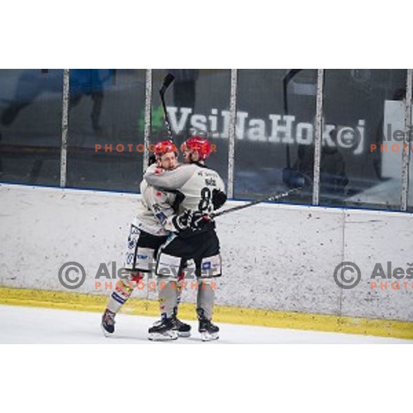 Luka Basic in action during Alps league ice hockey match between HK SZ Olimpija and Jesenice , Tivoli hall, Ljubljana, Slovenia on November 25, 2018