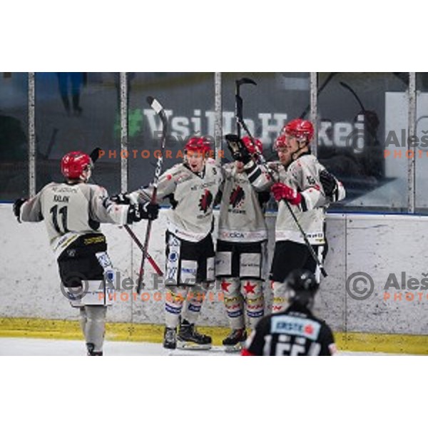 Jesenice in action during Alps league ice hockey match between HK SZ Olimpija and Jesenice , Tivoli hall, Ljubljana, Slovenia on November 25, 2018