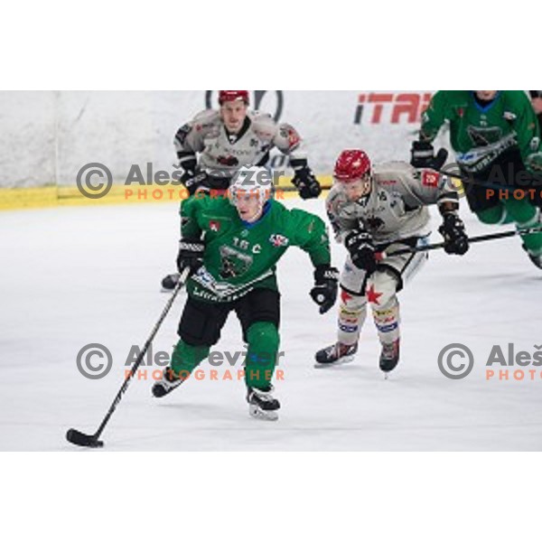 Ales Music in action during Alps league ice hockey match between HK SZ Olimpija and Jesenice , Tivoli hall, Ljubljana, Slovenia on November 25, 2018
