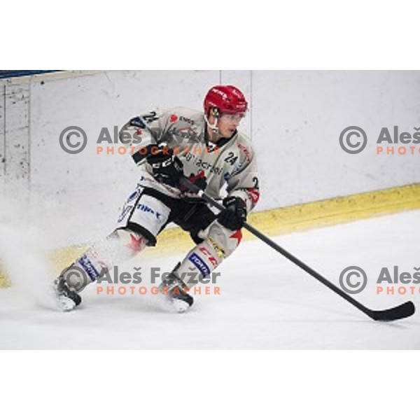 Erik Pance in action during Alps league ice hockey match between HK SZ Olimpija and Jesenice , Tivoli hall, Ljubljana, Slovenia on November 25, 2018