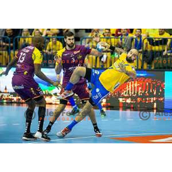 Igor Anic in action during handball match between Celje PL and Nantes, Velux EHF Champions League 2018/19, played in Zlatorog Arena, Celje, Slovenia on December 2, 2018