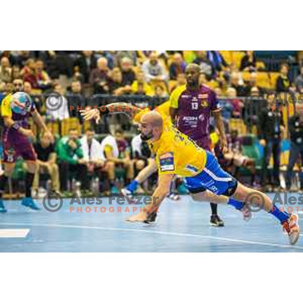 Igor Anic in action during handball match between Celje PL and Nantes, Velux EHF Champions League 2018/19, played in Zlatorog Arena, Celje, Slovenia on December 2, 2018