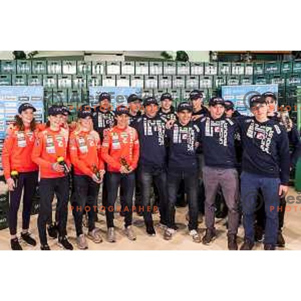 Slovenia ski jumping team press conference in Lasko, Slovenia on December 4, 2018