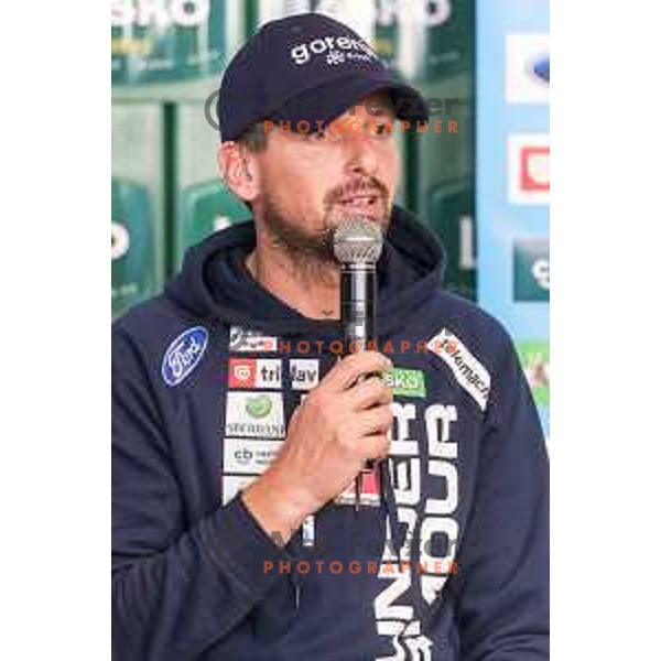 Slovenia ski jumping team press conference in Lasko, Slovenia on December 4, 2018