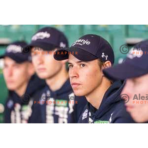 Slovenia ski jumping team press conference in Lasko, Slovenia on December 4, 2018