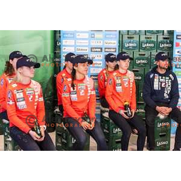Slovenia ski jumping team press conference in Lasko, Slovenia on December 4, 2018