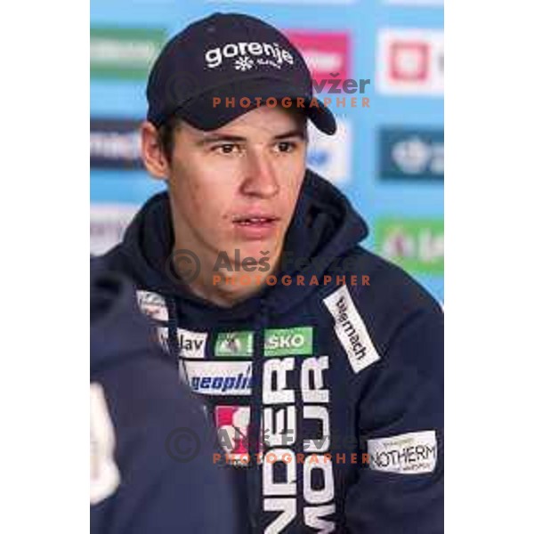 Slovenia ski jumping team press conference in Lasko, Slovenia on December 4, 2018