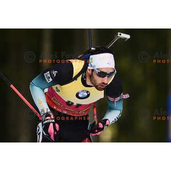 Martin Fourcade (FRA), winner of Men\'s 20 km Individual at Pokljuka World Cup Biathlon race, Slovenia on December 6, 2018