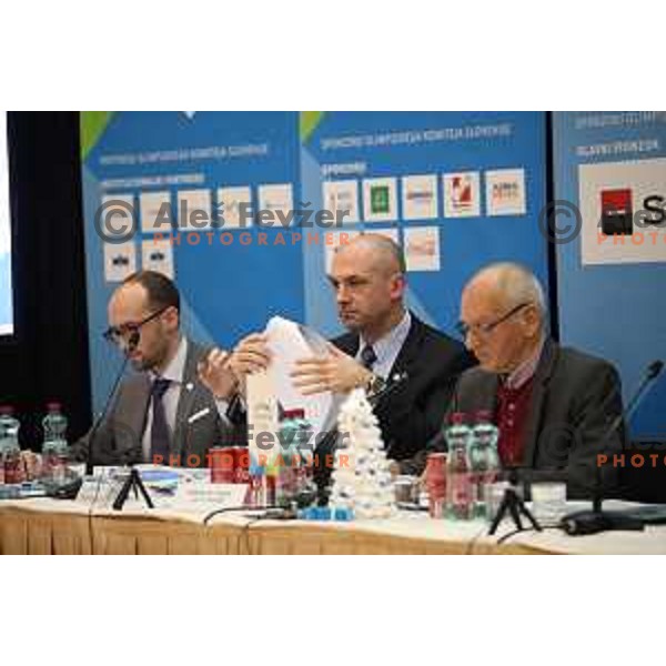 Blaz Perko at General Assembly of Slovenian Olympic Committee (OKS) in hotel Union, Ljubljana, Slovenia on December 16, 2018