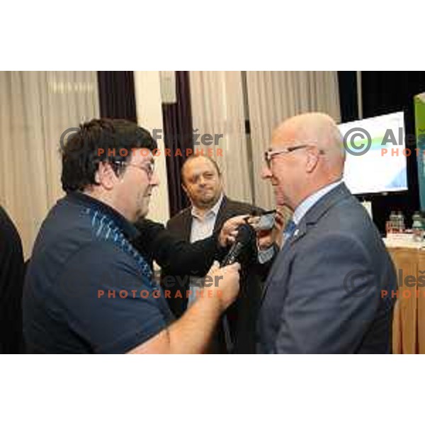 Bogdan Gabrovec was re-elected as President of OKS for 4 next years at General Assembly of Slovenian Olympic Committee (OKS) in hotel Union, Ljubljana, Slovenia on December 16, 2018