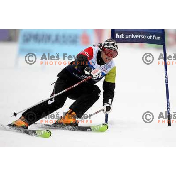 during first run of HIT Ski Legends Challenge by Jure Kosir in Kranjska gora, Slovenia 2.2.2008. Photo by Ales Fevzer 