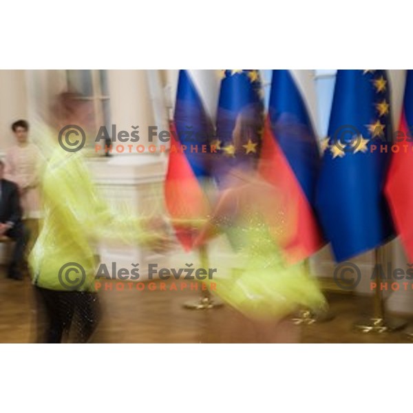 Reception for the best Slovenian sportsmen and sportswoman in the year 2018 held by the president of Slovenia and minister of Education, Science and Sport in Ljubljana on December 19,2018