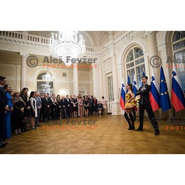 Reception for the best Slovenian sportsmen and sportswoman in the year 2018 held by the president of Slovenia and minister of Education, Science and Sport in Ljubljana on December 19,2018