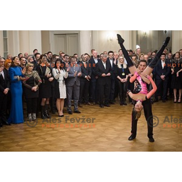 Reception for the best Slovenian sportsmen and sportswoman in the year 2018 held by the president of Slovenia and minister of Education, Science and Sport in Ljubljana on December 19,2018