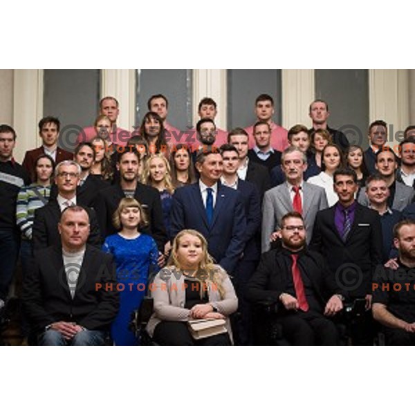 Reception for the best Slovenian sportsmen and sportswoman in the year 2018 held by the president of Slovenia and minister of Education, Science and Sport in Ljubljana on December 19,2018