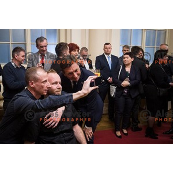 Reception for the best Slovenian sportsmen and sportswoman in the year 2018 held by the president of Slovenia and minister of Education, Science and Sport in Ljubljana on December 19,2018
