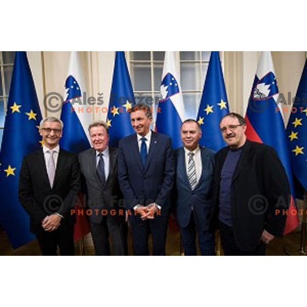 Reception for the best Slovenian sportsmen and sportswoman in the year 2018 held by the president of Slovenia and minister of Education, Science and Sport in Ljubljana on December 19,2018