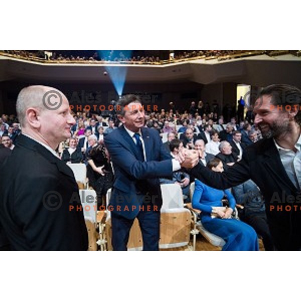 Borut Pahor and Andrea Massi at Sportsman of Slovenia of the year 2018, Gala-night in Cankarjev Dom, Ljubljana on December 19, 2018