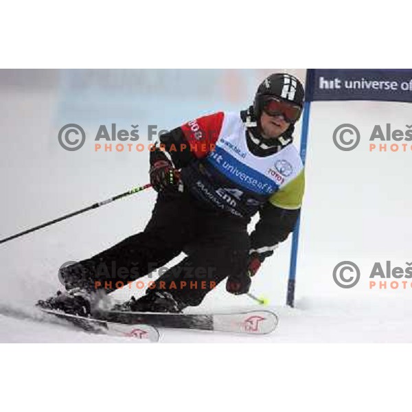 Ales Pogacnik during first run of HIT Ski Legends Challenge by Jure Kosir in Kranjska gora, Slovenia 2.2.2008. Photo by Ales Fevzer 