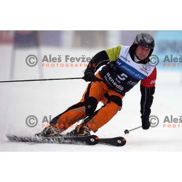 Andrej Kuplenk during first run of HIT Ski Legends Challenge by Jure Kosir in Kranjska gora, Slovenia 2.2.2008. Photo by Ales Fevzer 