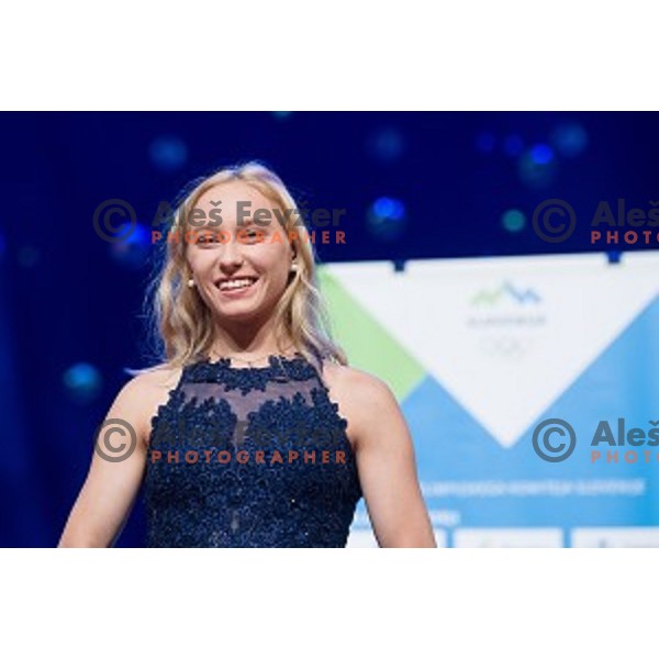 Janja Garnbret at Sportsman of Slovenia of the year 2018, Gala-night in Cankarjev Dom, Ljubljana on December 19, 2018