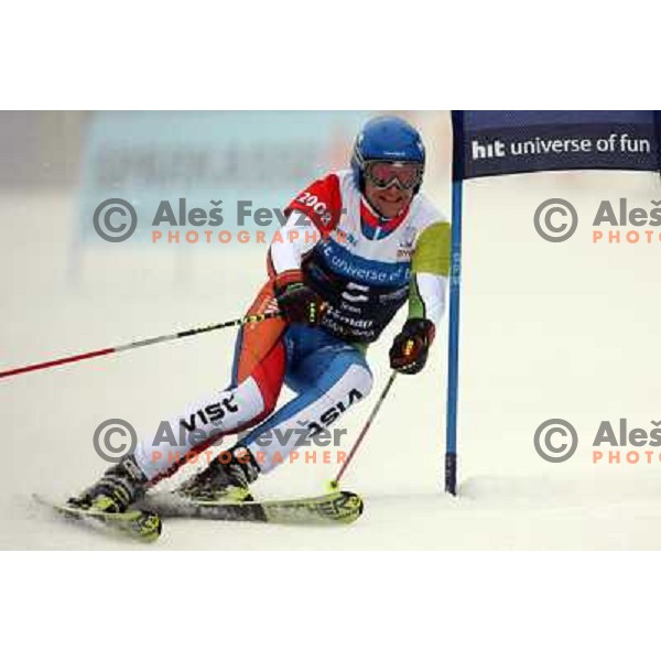 Matej Brezigar during first run of HIT Ski Legends Challenge by Jure Kosir in Kranjska gora, Slovenia 2.2.2008. Photo by Ales Fevzer 