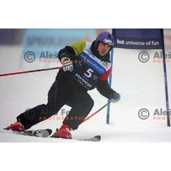 Peter Rozic during first run of HIT Ski Legends Challenge by Jure Kosir in Kranjska gora, Slovenia 2.2.2008. Photo by Ales Fevzer 