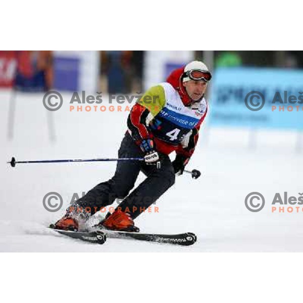 during first run of HIT Ski Legends Challenge by Jure Kosir in Kranjska gora, Slovenia 2.2.2008. Photo by Ales Fevzer 