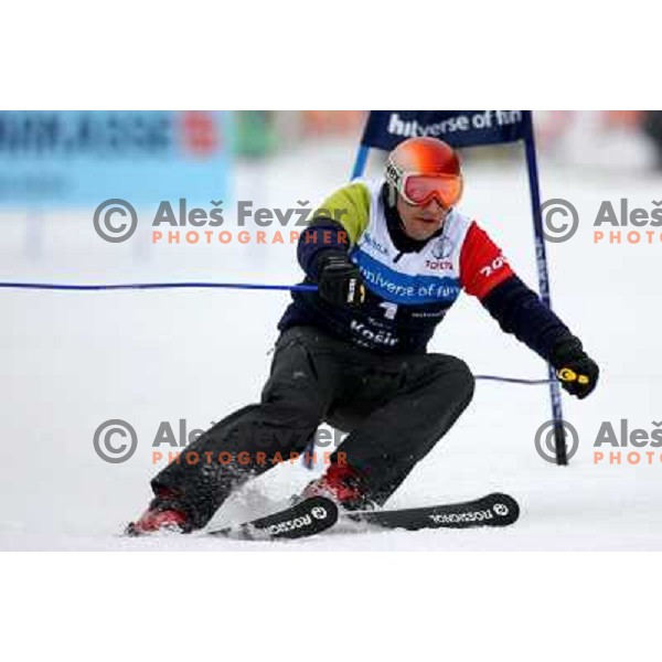 Knafel Tomaz during first run of HIT Ski Legends Challenge by Jure Kosir in Kranjska gora, Slovenia 2.2.2008. Photo by Ales Fevzer 