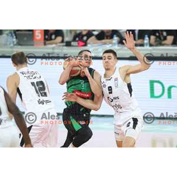 Jan Span in action during ABA league basketball match between Petrol Olimpija and Paetizan NIS in SRC Stozice, Ljubljana on December 29, 2018
