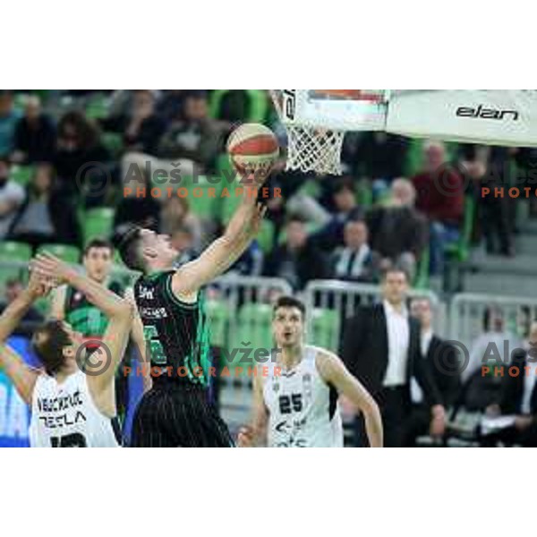 Jan Span in action during ABA league basketball match between Petrol Olimpija and Paetizan NIS in SRC Stozice, Ljubljana on December 29, 2018