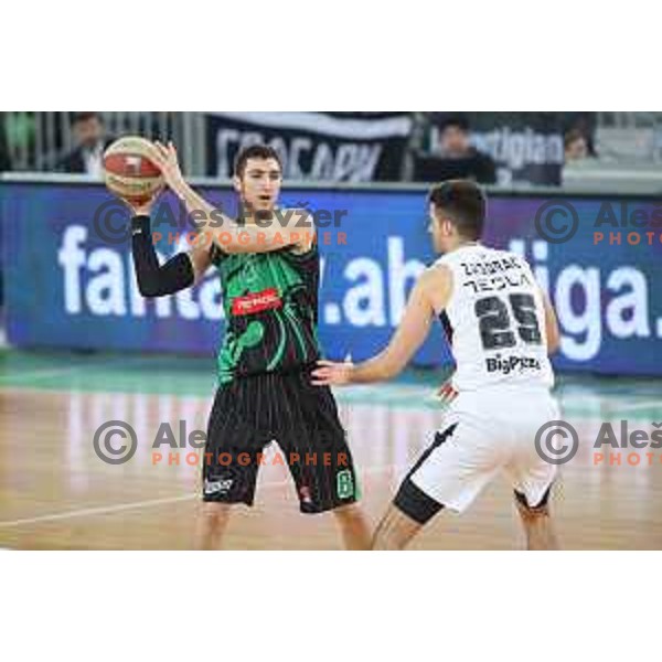 Aleksandar Lazic in action during ABA league basketball match between Petrol Olimpija and Paetizan NIS in SRC Stozice, Ljubljana on December 29, 2018