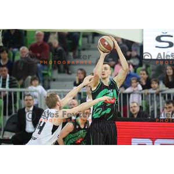Marko Simonovic in action during ABA league basketball match between Petrol Olimpija and Paetizan NIS in SRC Stozice, Ljubljana on December 29, 2018