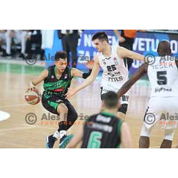 Issuf Sanon in action during ABA league basketball match between Petrol Olimpija and Paetizan NIS in SRC Stozice, Ljubljana on December 29, 2018