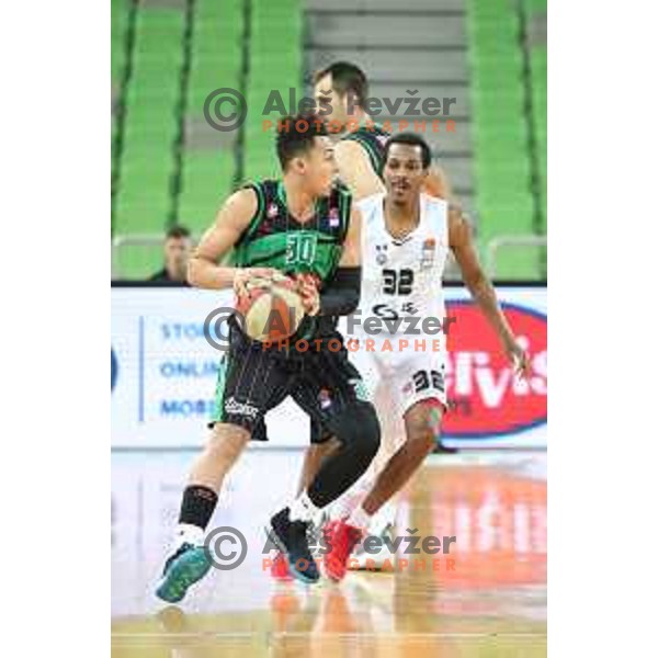 Issuf Sanon in action during ABA league basketball match between Petrol Olimpija and Paetizan NIS in SRC Stozice, Ljubljana on December 29, 2018