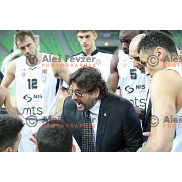 Andrea Trinchieri in action during ABA league basketball match between Petrol Olimpija and Paetizan NIS in SRC Stozice, Ljubljana on December 29, 2018