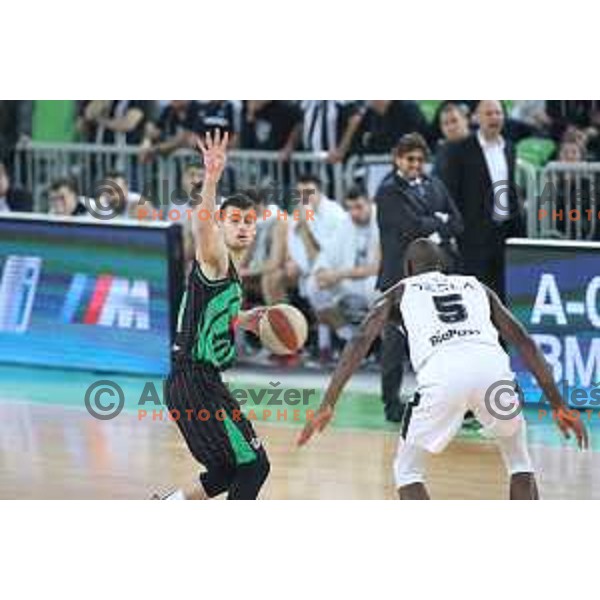 Roko Badzim in action during ABA league basketball match between Petrol Olimpija and Paetizan NIS in SRC Stozice, Ljubljana on December 29, 2018
