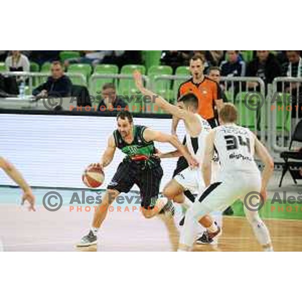 Domen Lorbek in action during ABA league basketball match between Petrol Olimpija and Paetizan NIS in SRC Stozice, Ljubljana on December 29, 2018
