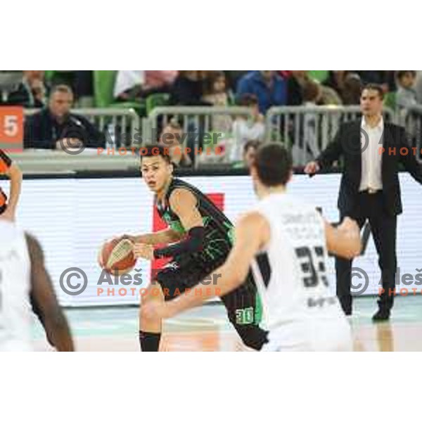 Issuf Sanon in action during ABA league basketball match between Petrol Olimpija and Paetizan NIS in SRC Stozice, Ljubljana on December 29, 2018