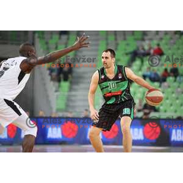 Domen Lorbek in action during ABA league basketball match between Petrol Olimpija and Paetizan NIS in SRC Stozice, Ljubljana on December 29, 2018