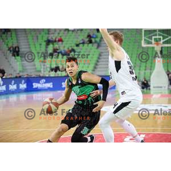 Issuf Sanon in action during ABA league basketball match between Petrol Olimpija and Paetizan NIS in SRC Stozice, Ljubljana on December 29, 2018