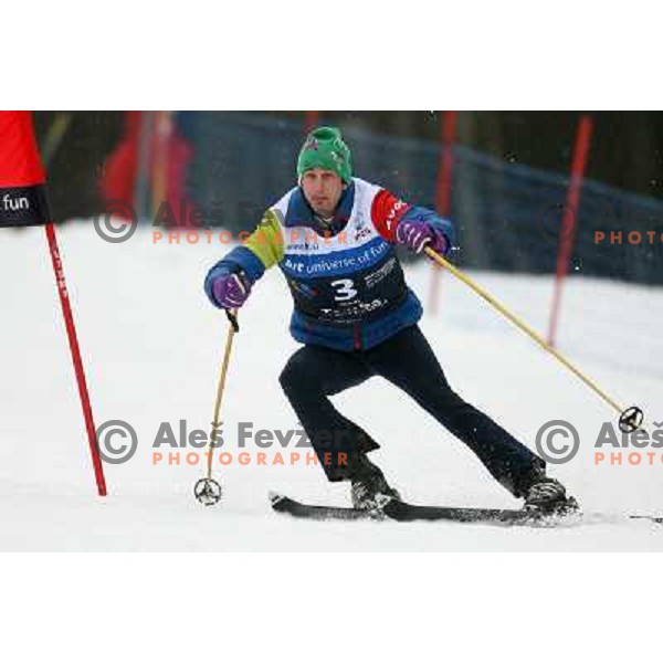 Jani Klemencic during first run of HIT Ski Legends Challenge by Jure Kosir in Kranjska gora, Slovenia 2.2.2008. Photo by Ales Fevzer 