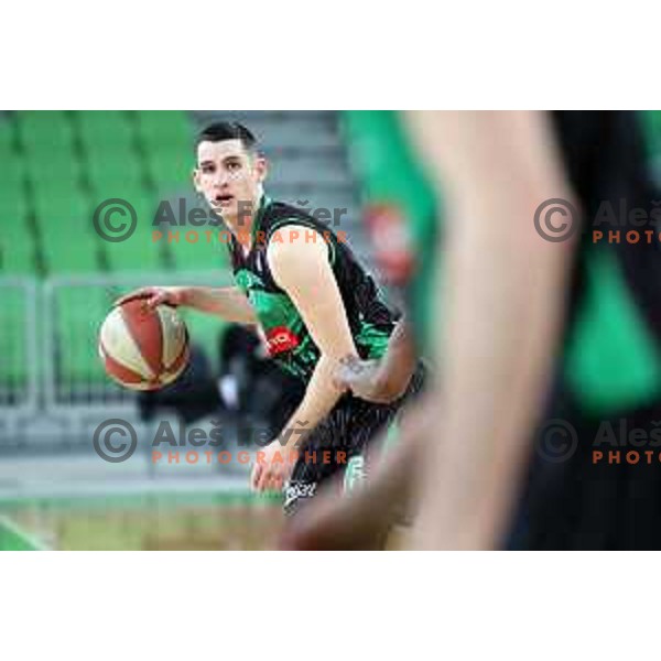 Jan Span in action during ABA league basketball match between Petrol Olimpija and Paetizan NIS in SRC Stozice, Ljubljana on December 29, 2018