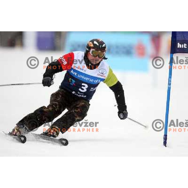 Matjaz Jelen during first run of HIT Ski Legends Challenge by Jure Kosir in Kranjska gora, Slovenia 2.2.2008. Photo by Ales Fevzer 